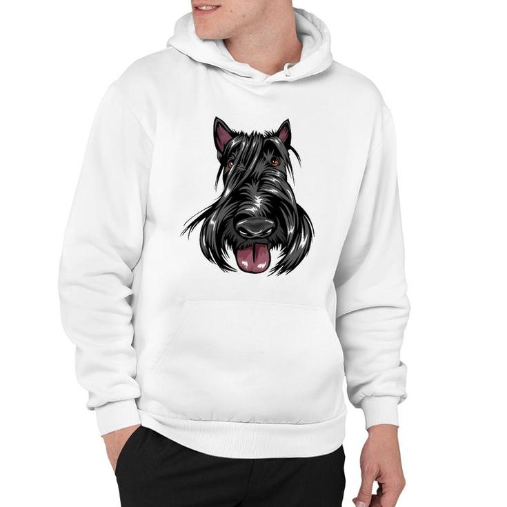 Cool Scottish Terrier Face Dog Hoodie