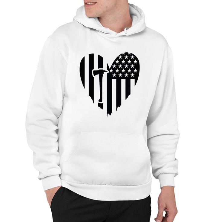 Firefighter Usa Flag Black Meaningful Gift For Firefighter Hoodie