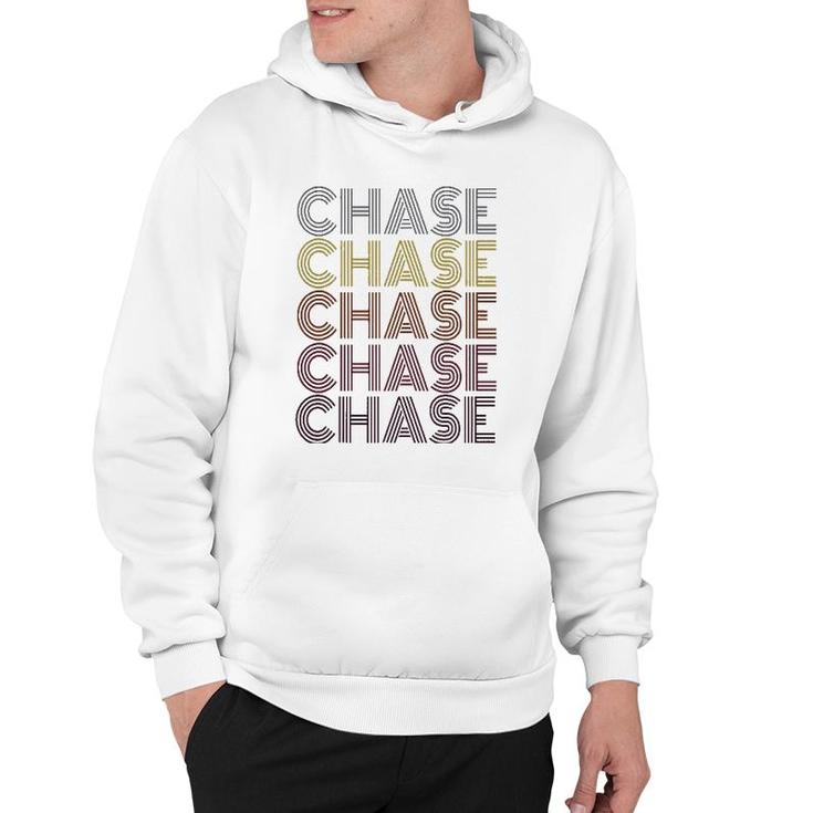First Name Chase Retro Pattern Vintage Style Hoodie