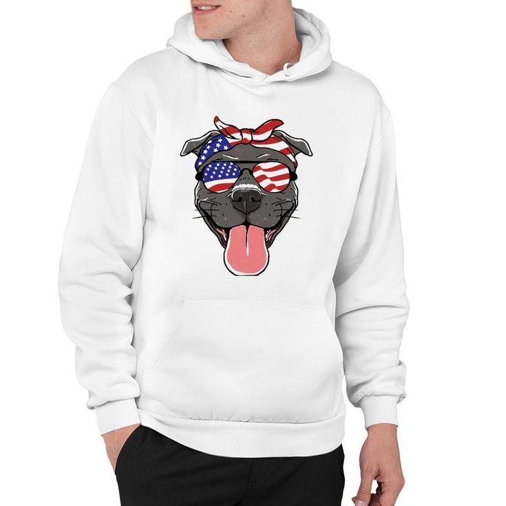 Fourth Of July Dog Lovers Patriotic Pup For Men Women Kids Hoodie