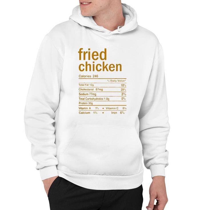 Fried Chicken Nutrition Facts Thanksgiving Christmas Food Hoodie