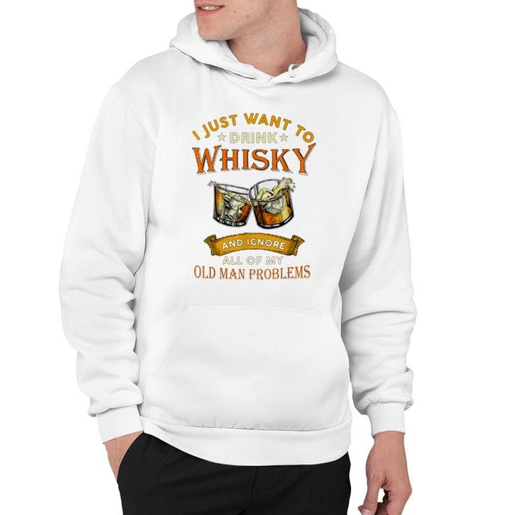 Funny Whisky And Old Man Problems   Hoodie