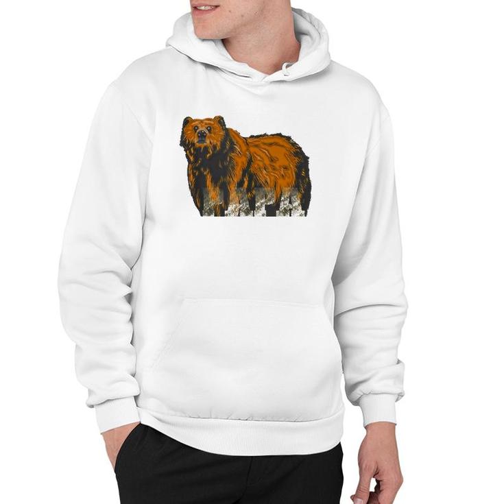 Graphic 365 Bear Papa Grandpa Fathers Day Funny Gift  Hoodie