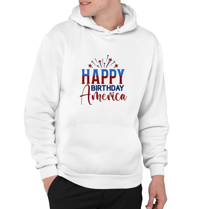 Happy Birthday America July Independence Day Red Blue 2022 Hoodie
