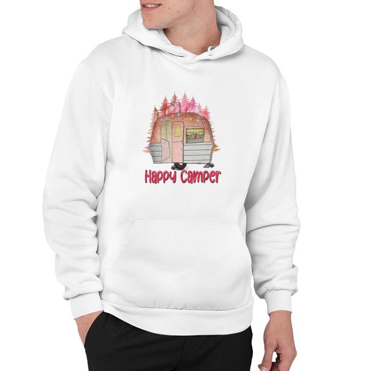 Happy Camper Freedom Soul Colorful Camp Life Design Hoodie