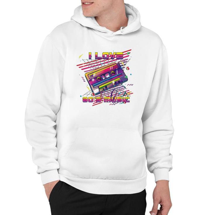 I Love 80S Music Retro Cassette Eighties Vintage Mix Tape Hoodie