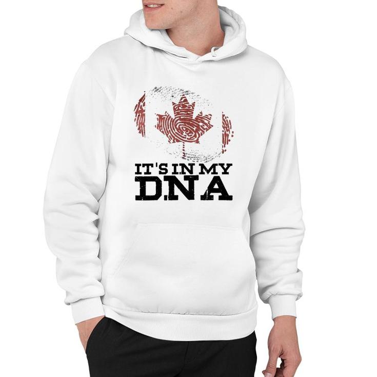 Its In My Dna Canadian Canada Flag Hockey Fan Gifts Hoodie