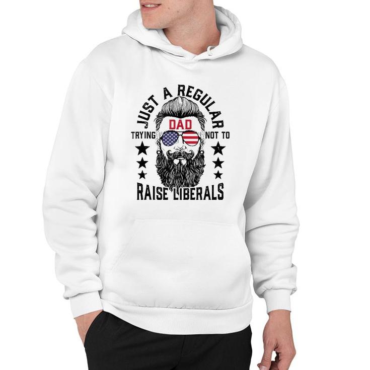 Just A Regular Dad Trying Not To Raise Liberals  Hoodie