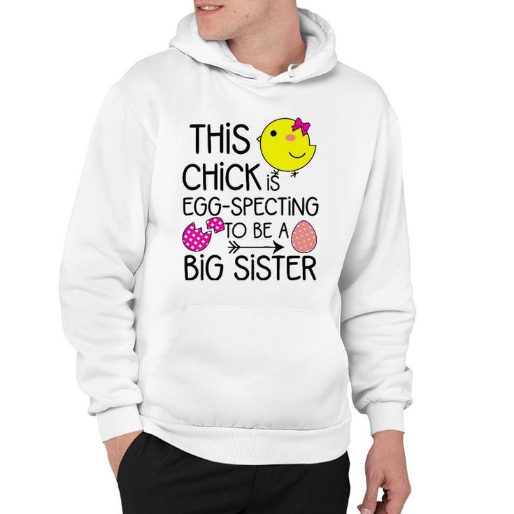 Kids Girls Easter Eggspecting To Be A Big Sister Announcement Hoodie