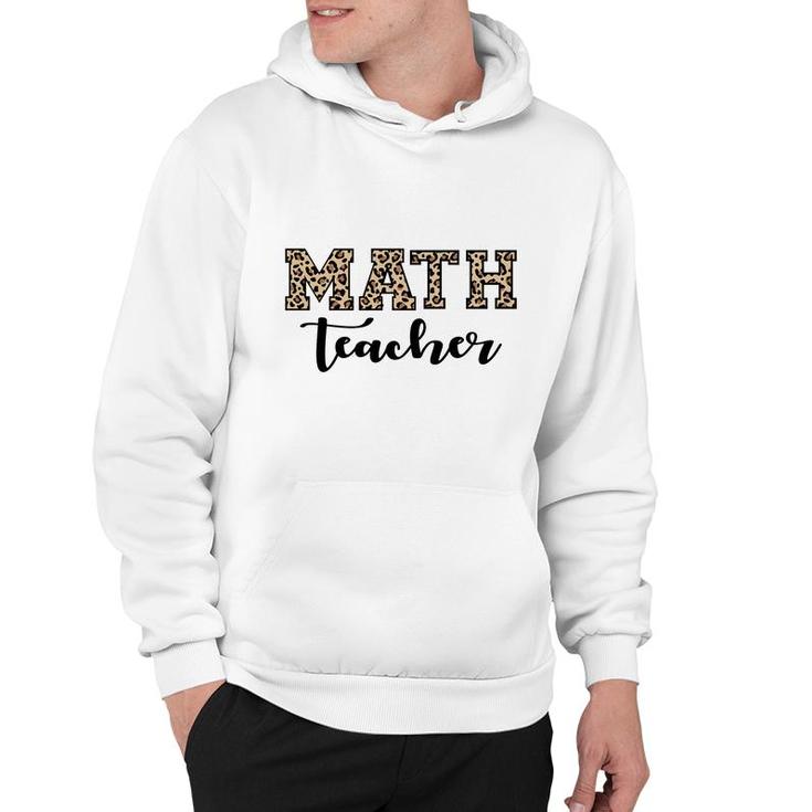 Leopard Math Teacher Funny Awesome Cool Decoration Hoodie