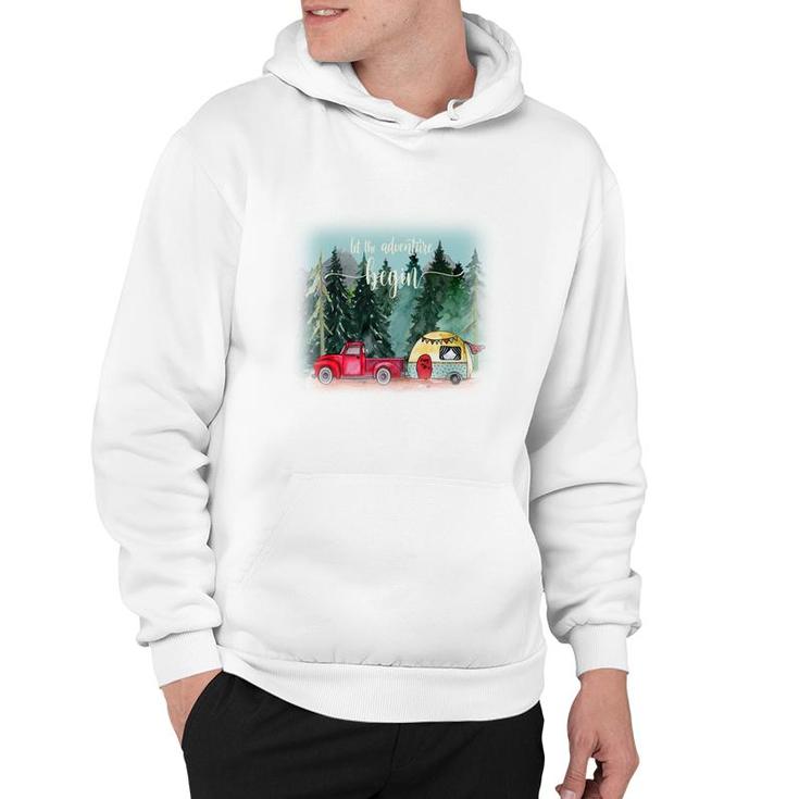 Let The Adventure Begin Camp Life Idea Gift Hoodie