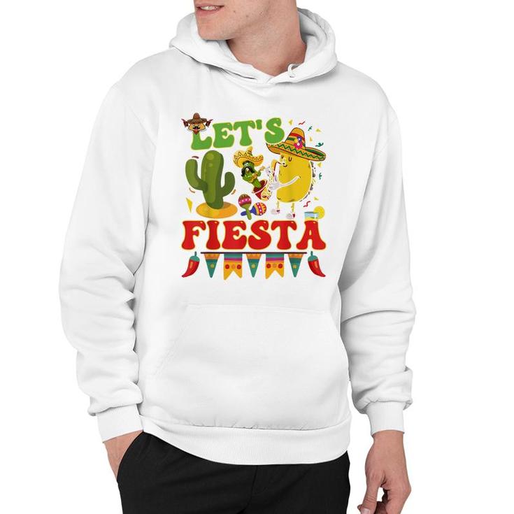 Lets Fiesta Avocado And Tacos Cinco De Mayo Mexican  Hoodie