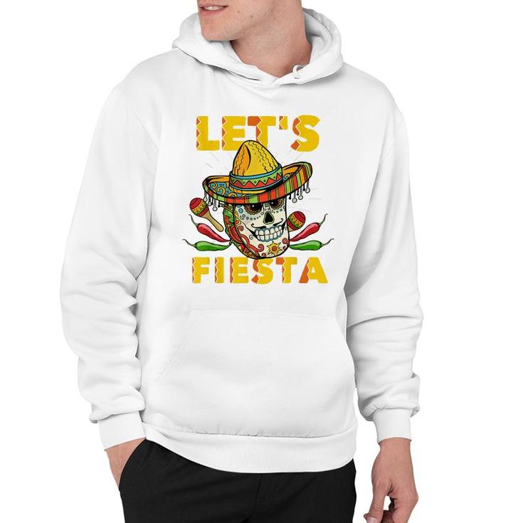 Lets Fiesta Cinco De Mayo Mexican Theme Party Guitar Lover  Hoodie