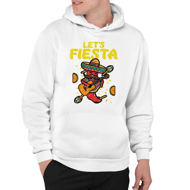 Lets Fiesta Jalapeno Funny Cinco De Mayo Mexican Party  Hoodie