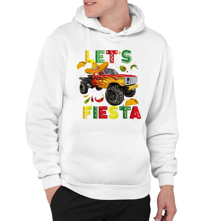 Lets Fiesta Monster Truck Happy Cinco De Mayo Costume  Hoodie