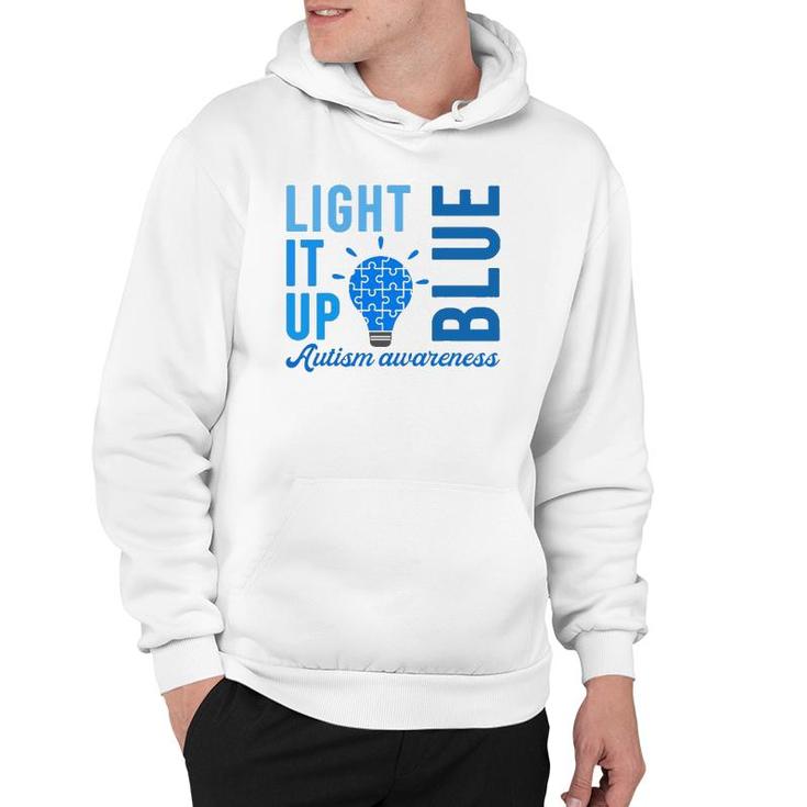 Light It Up Blue Autism Awareness S Men Women Autistic Hoodie