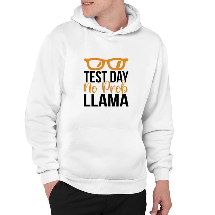 Llama Test Day No Prob Llama Yellow And Black Hoodie
