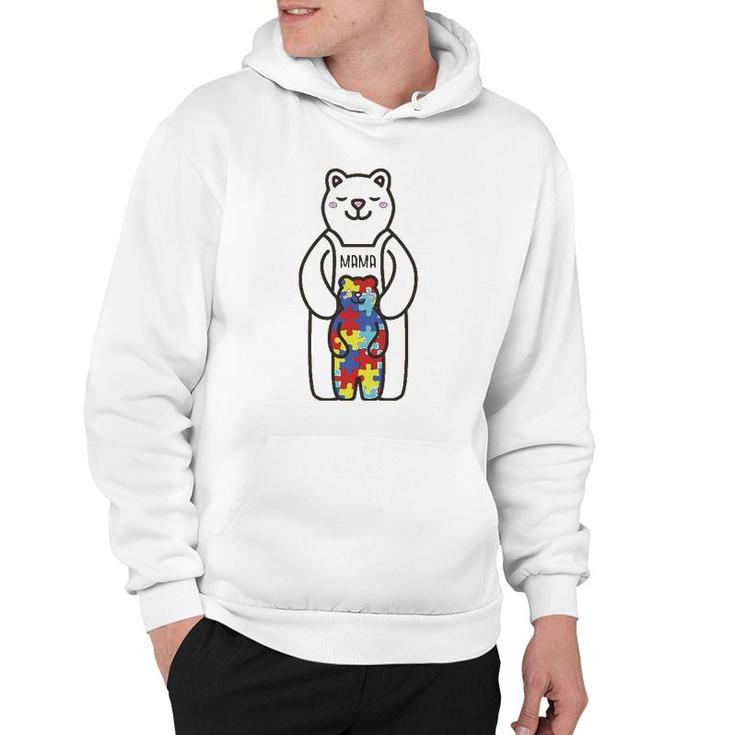Mama Bear  Autism Awareness Mothers Day Womens Gift Hoodie