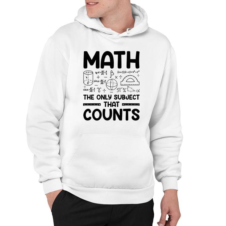 Math The Only Subject That Counts Black Version Hoodie