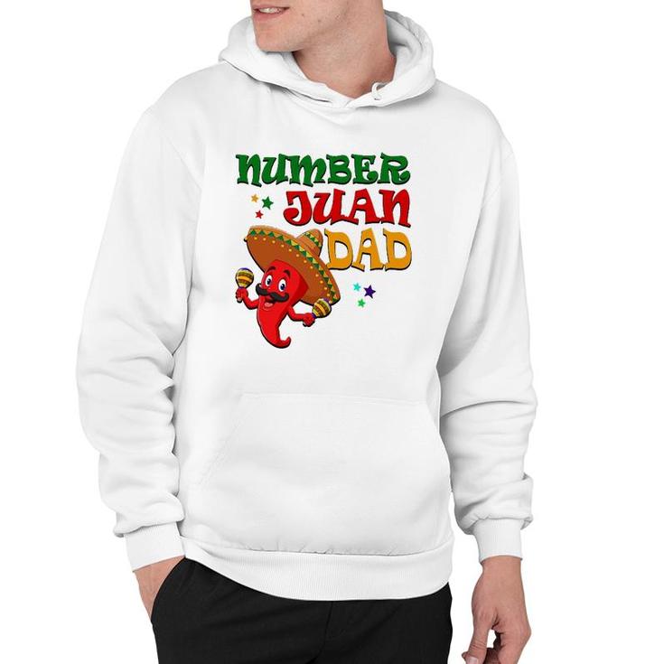 Mens Numbers Juan Dad Funny Spanish Dad Best Dad Ever Mexican Hoodie