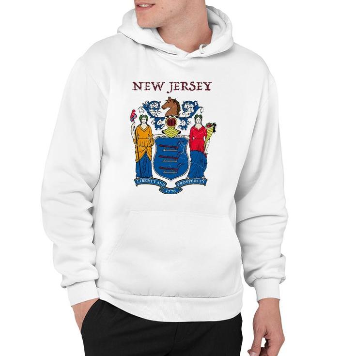 New Jersey State Seal Flag Hoodie