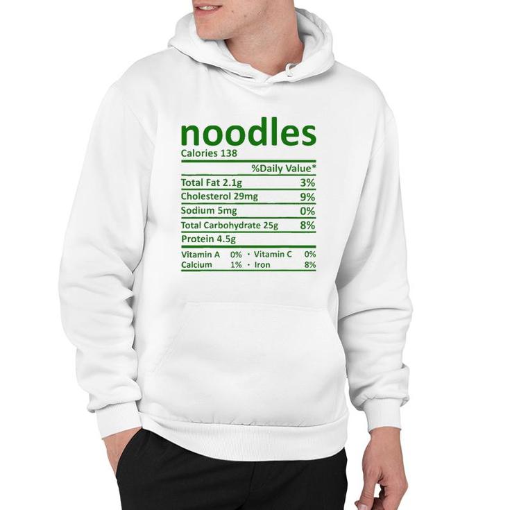 Noodles Nutrition Thanksgiving Costume Food Facts Christmas Hoodie