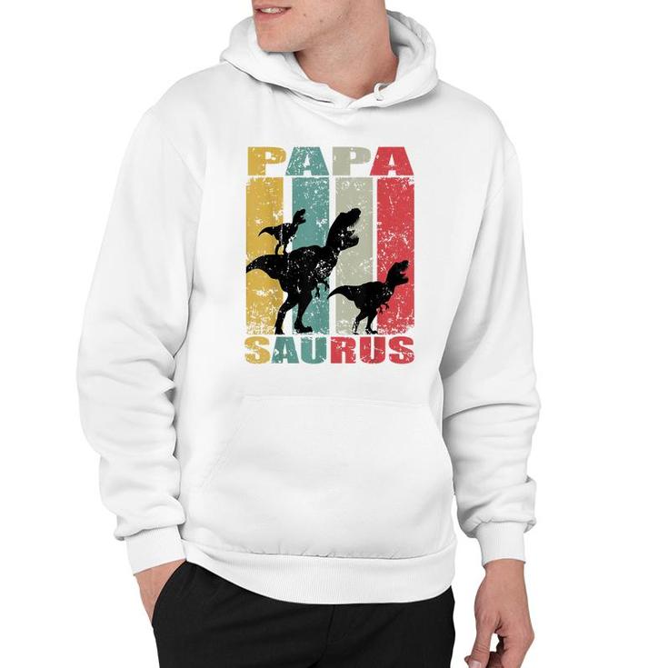 Papasaurus Rex Dinosaur Baby Dino Twin Family Papa Saurus  Hoodie