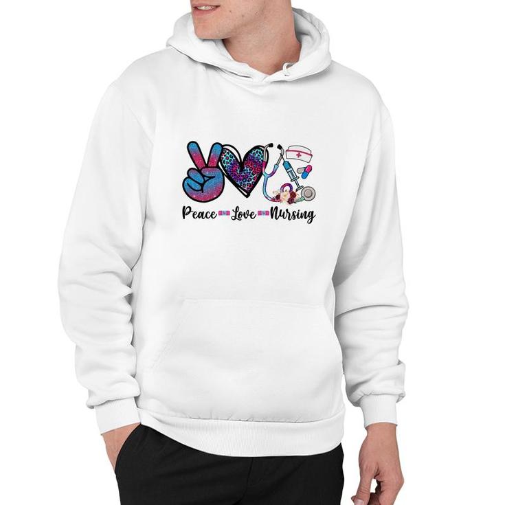 Peace Love Nursing Graphics In The World New 2022 Hoodie