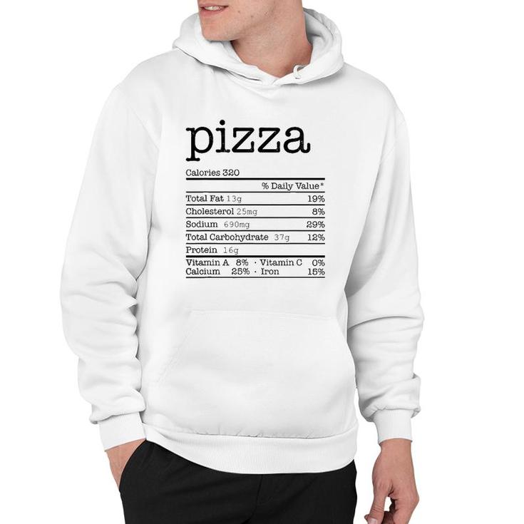 Pizza Nutrition Facts Funny For Thanksgiving Christmas Food Hoodie