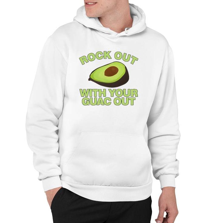 Rock Out With Your Guac Out Funny Avocado Hoodie