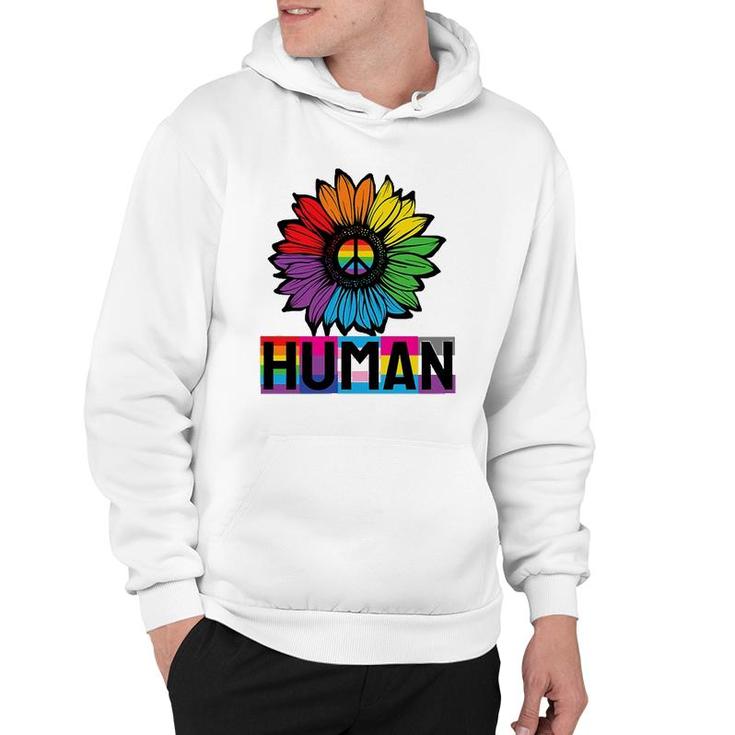Sunflower Human Lgbt Flag Gay Pride Month Lgbtq Hoodie
