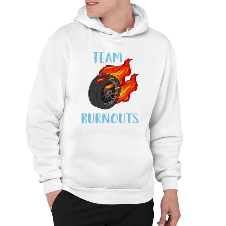 Team Burnouts Gender Reveal Party Idea For Baby Boy Reveal Hoodie