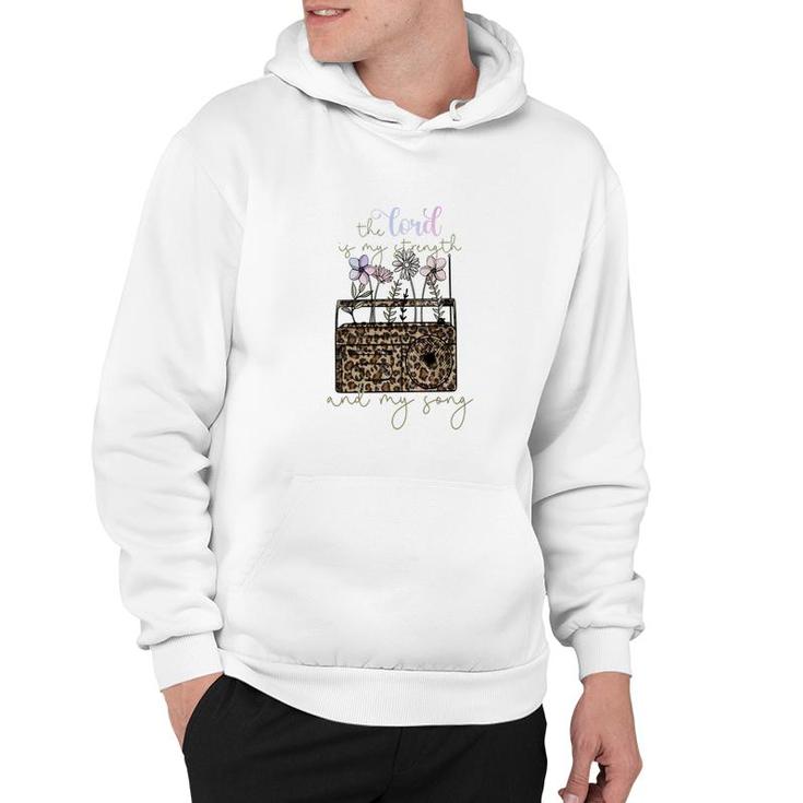 The Lord Of My Strength And My Song Flower And Leopard Christian Style Hoodie