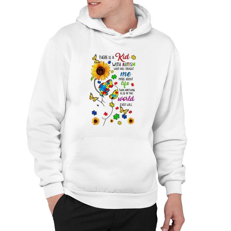 There Is A Kid With Autism Elephant Mom Autism Child Kids Hoodie