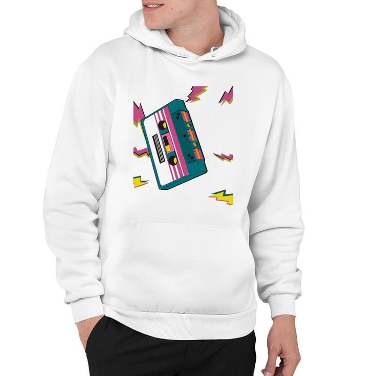 Vintage Cassette Tape In 80S 90S Retro Neon Style Hoodie