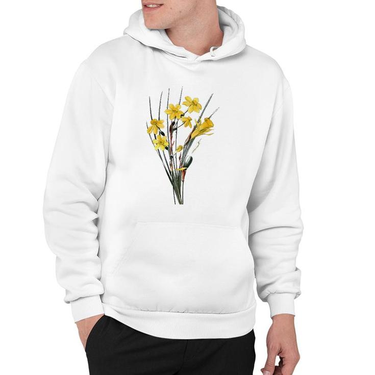 Womens Daffodils Flower Floral Spring Narcissi Flower Happy Easter Hoodie