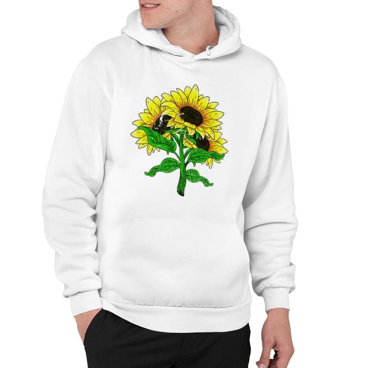 Yellow Flower Florist Floral Blossom Sunshine Sunflower Hoodie