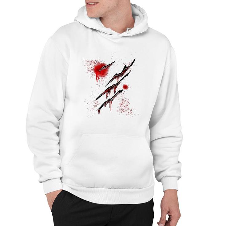 Zombie Ripped  Blood Red Zombie  Zombie Wounds Hoodie