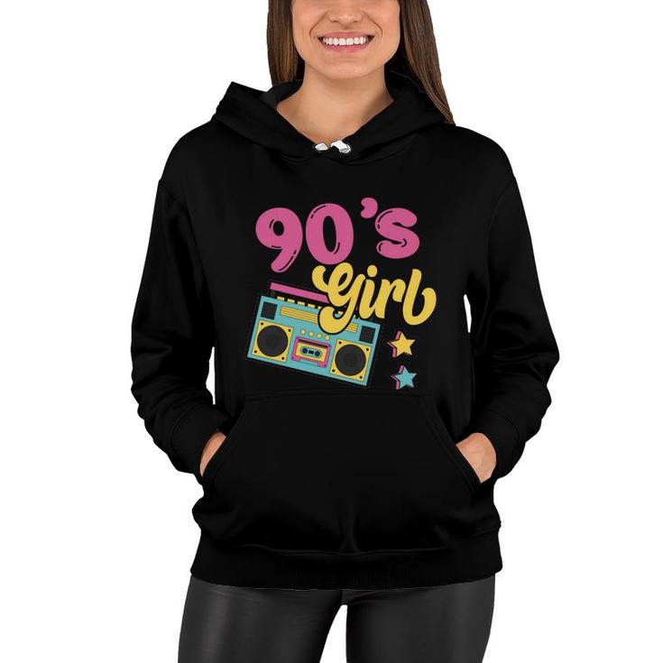 90S Party 90S Girl Party Vintage Stars Music Gift Women Hoodie