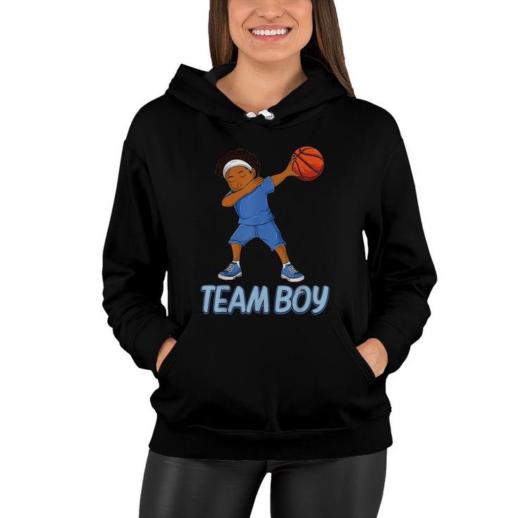 Baby Announcement Party Basketball Team Boy Gender Reveal  Women Hoodie