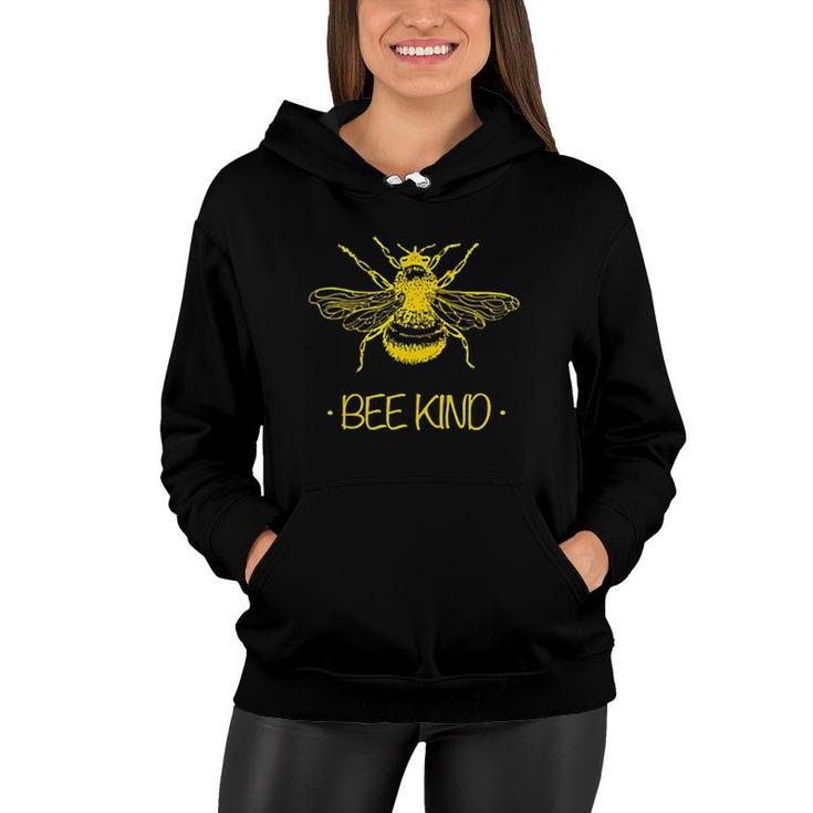 Bee Kind Summer Be Kind Feminist Nature Yellow Women Kids Women Hoodie