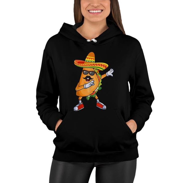 Dabbing Taco Funny Cinco De Mayo Mexican Party  Women Hoodie