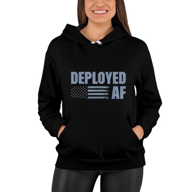 Deployed Af Funny Deployment Gift For Military Husband Wife  Women Hoodie