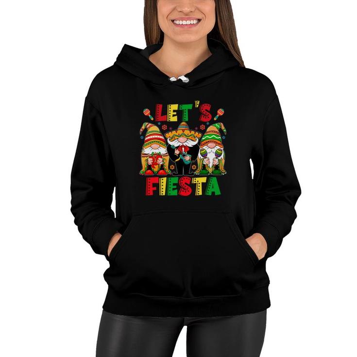 Gnomes Cinco De Mayo Lets Fiesta 5 De Mayo Women Hoodie