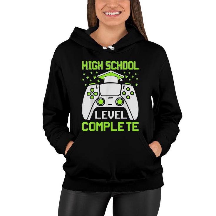 High School Level Complete Class Of 2022 Graduation Gamer  Women Hoodie