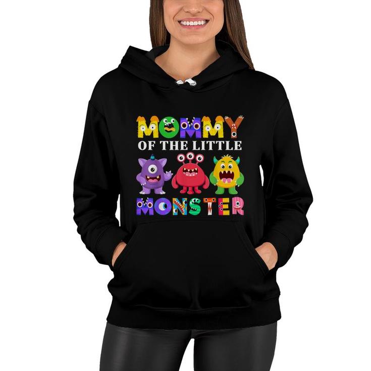 Mommy Of The Little Monster Birthday Party Family Monster  Women Hoodie