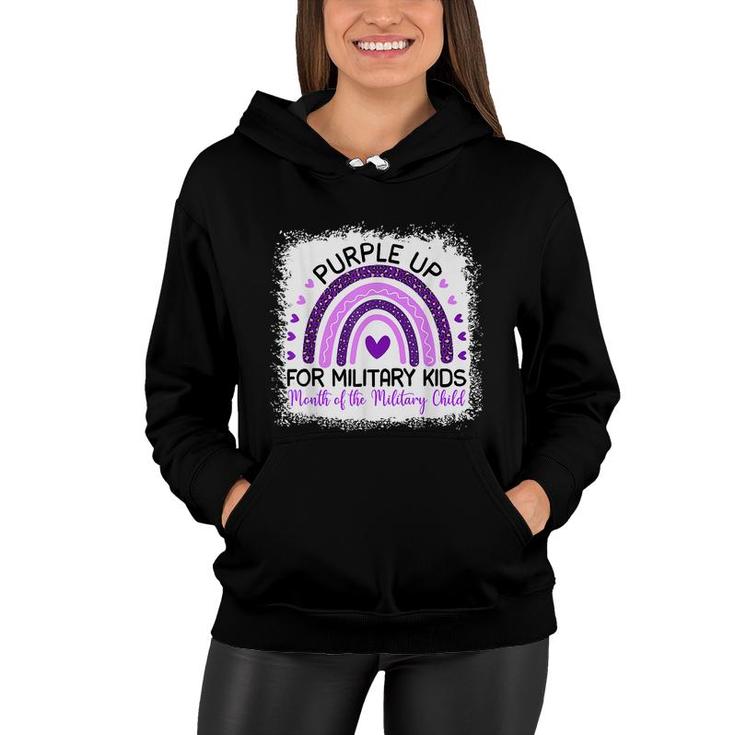 Purple Up For Military Kids Cool Month Of The Military Child  Women Hoodie