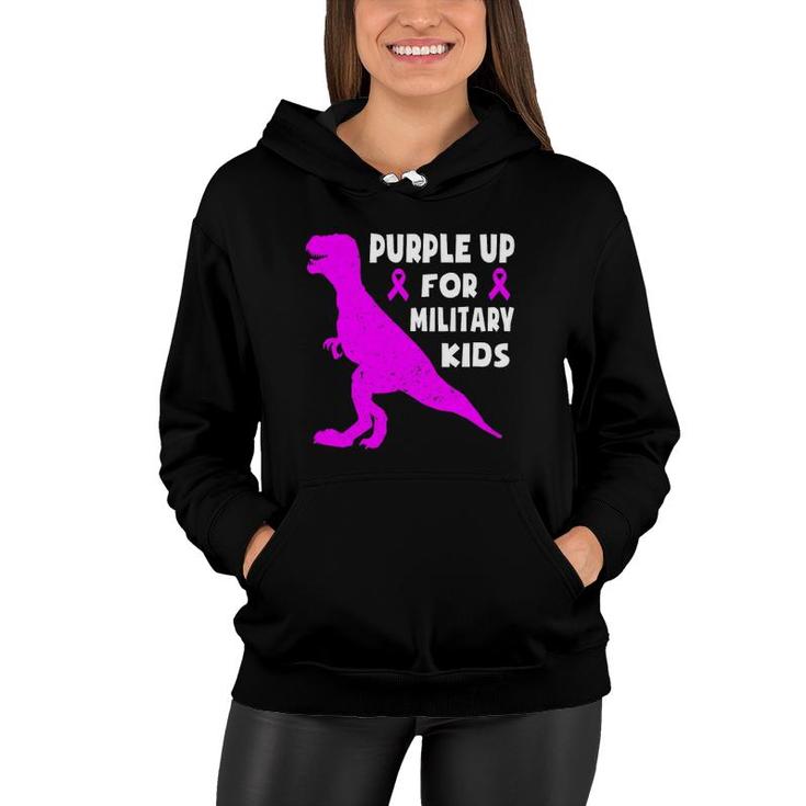 Purple Up For Military Kids Month Of The Military Child Boys Women Hoodie