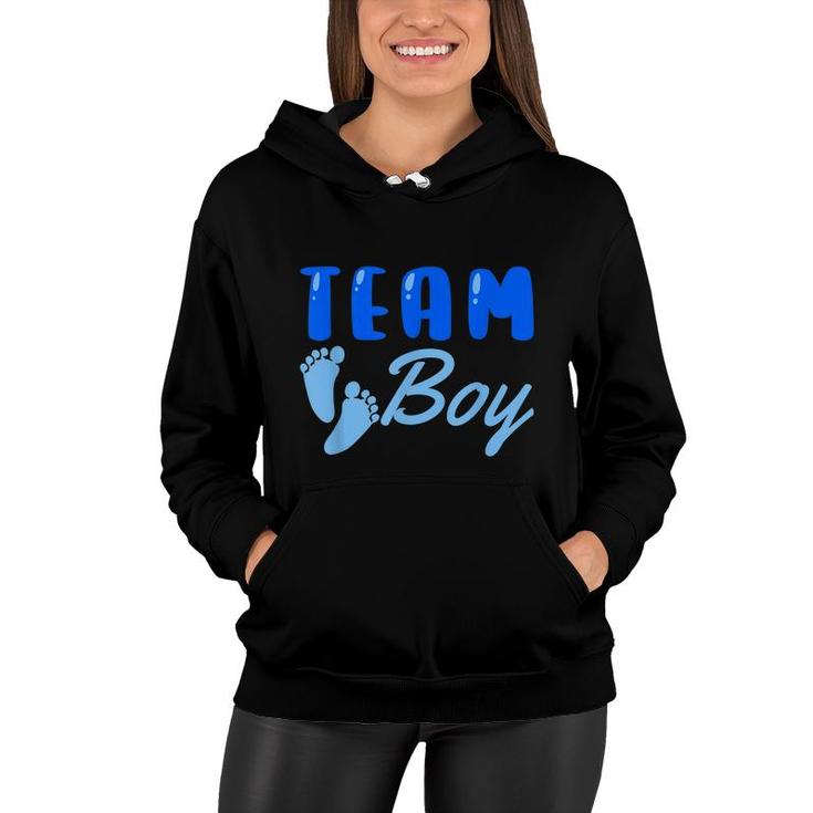 Team Boy Gender Reveal Party Baby Shower Family Matching  Women Hoodie