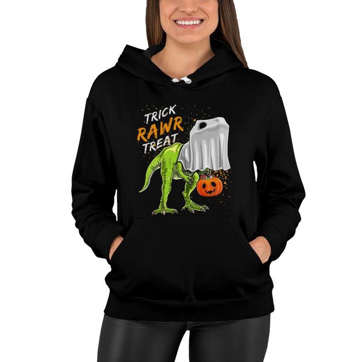 Trick Rawr Treat Halloweenrex Dinosaur Ghost Gift Boys Women Hoodie